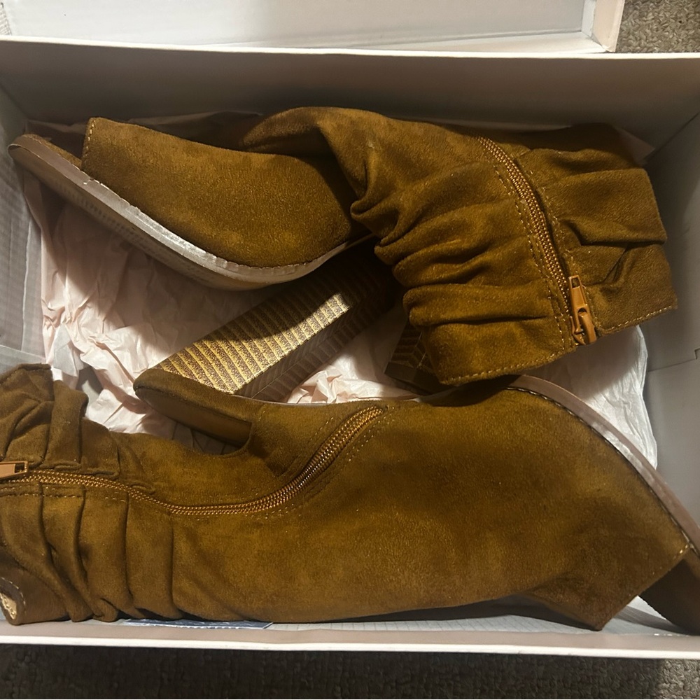 Brown Suede Ankle Boots